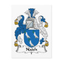 Naish Family Crest postcards by coatsofarms Naish Family Crest postcards