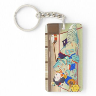 Nakazawa Hiromitsu Inn at Gion japan japanese lady Rectangular Acrylic Key Chain