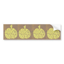 Naked Adam Bumper Sticker (4xYellowApple) bumper stickers by nakedadam Naked Adam Bumper Sticker (4xYellowApple) bumper stickers