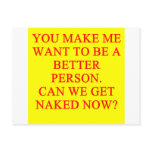 NAKED flirt Post Card