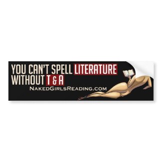 Naked Girls Reading Bumper Sticker A bumpersticker