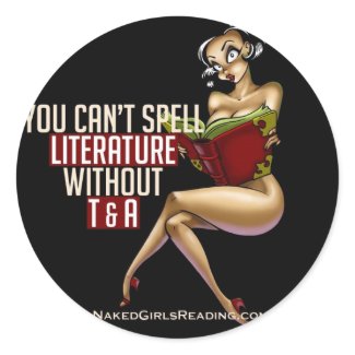 Naked Girls Reading Sticker A sticker