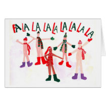 Naked Holiday Carolers  Card