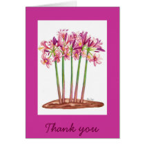 Naked Ladies Amaryllis Belladonna Greeting card