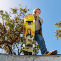 Naked lady on fire skate board skateboards by StephenWesley Naked lady on fire skate board skateboards