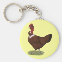 Naked-neck Hen Keychain