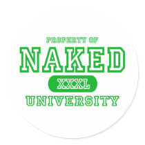 Naked University stickers by universityshirts Naked University stickers