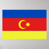 Nakhitxevan, Azerbaijan flag Poster