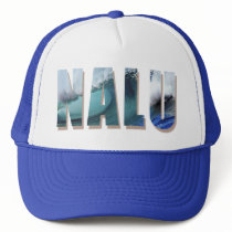 "Nalu" Trucker cap with Hawaiian Wave Print hats