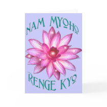 Nam Myoho Renge Kyo with Lotus Flower Design Cards