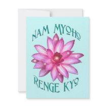 Nam Myoho Renge Kyo with Lotus Flower Design invitations by MidnightDreamer Nam Myoho Renge Kyo with Lotus Flower Design invitations