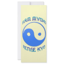 'Nam Myoho Renge Kyo' Yin & Yang Buddhism Custom Rack Card