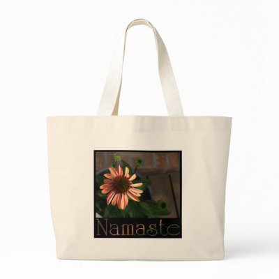 Namaste 3 canvas bags by JustBeDesigns