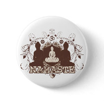 Namaste Buddha buttons