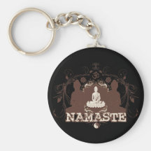Namaste Buddha Keychain