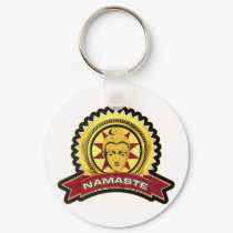Namaste Buddha Logo keychains