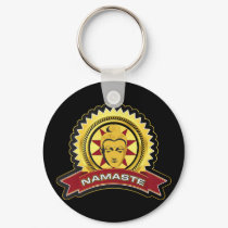 Namaste Buddha Logo keychains