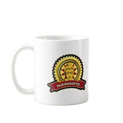 Namaste Buddha Logo Mug by BuddhaGifts
