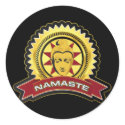 Namaste Buddha Logo stickers by BuddhaGifts Namaste Buddha Logo stickers
