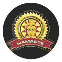 Namaste Buddha Logo stickers by BuddhaGifts Namaste Buddha Logo stickers