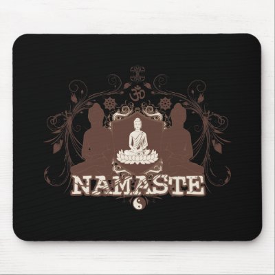 Namaste Buddha Mouse Pad by BuddhaGifts