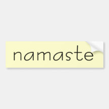 namaste bumper sticker
