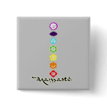 Namaste Chakras Button by Jessie_M Namaste Chakras Button