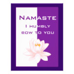 Namaste - I humbly bow to you (purple) Custom Invitations
