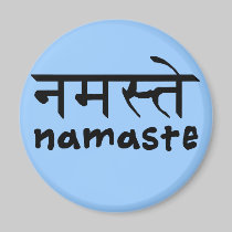 Namaste in English and Hindi magnets