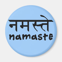 Namaste in English and Hindi Magnets