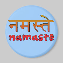 Namaste in English and Hindi Script magnets