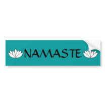 Namaste Lotus Bumper Sticker