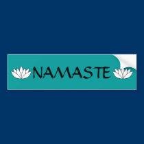 Namaste Lotus bumper stickers