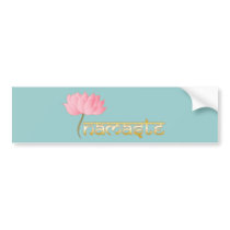 Namaste Lotus Bumper Sticker