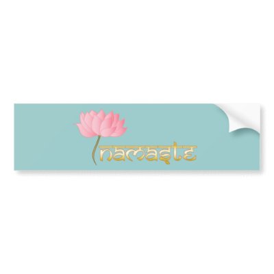 Namaste Lotus Bumper Sticker by dancinglight