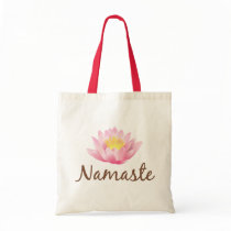 Namaste Lotus Flower Yoga Tote Bag