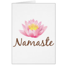 Namaste Lotus Flower Yoga Card