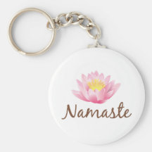 Namaste Lotus Flower Yoga Keychains