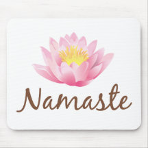 Namaste Lotus Flower Yoga Mousepad