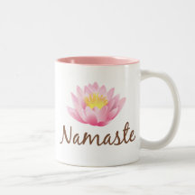 Namaste Lotus Flower Yoga Mugs