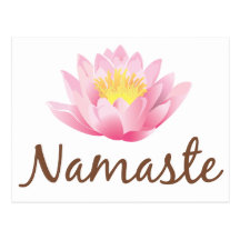 Namaste Lotus Flower Yoga Postcard