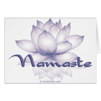 Namaste Lotus Lavender Greeting Cards