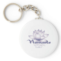 Namaste Lotus Lavender Keychains