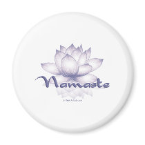Namaste Lotus Lavender Refrigerator Magnets