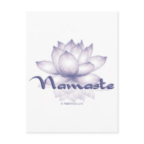 Namaste Lotus Lavender Post Card