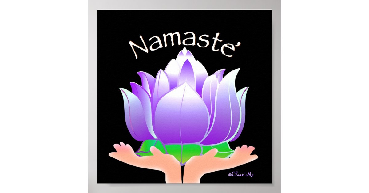 Namaste Lotus Poster Zazzle