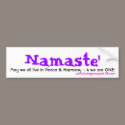 Namaste', May we all live in Peace  - Customized bumper stickers