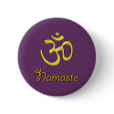 Namaste Om purple button crown chakra by PixDezines Namaste Om purple button crown chakra