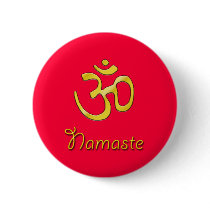 Namaste Om Red button base/root chakra
