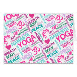 Namaste, Peace and Harmony Pink YOGA Pattern Card
